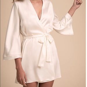 Anthropologie BHLDN White Slinky Robe - XS/S